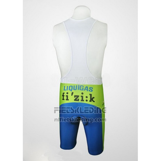 2010 Fietskleding Liquigas Doimo Blauw en Groen Korte Mouwen en Koersbroek